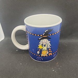 Home Lifestyles Halloween Witch Pumpkin Porcelain Coffee Mug